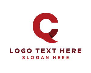 Shade Of Red - Communications Letter C logo design