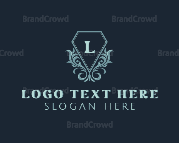 Diamond Floral Decoration Logo