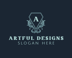 Diamond Floral Decoration logo design