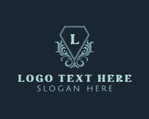 Diamond Floral Decoration Logo