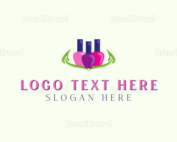 Colorful Nail Polish Logo