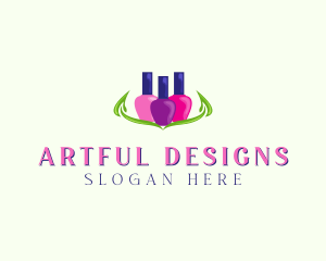 Colorful Nail Polish logo design