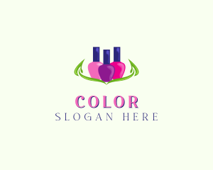 Colorful Nail Polish logo design