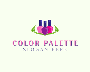 Colorful Nail Polish logo design