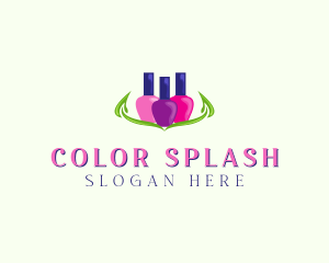 Colorful Nail Polish logo design