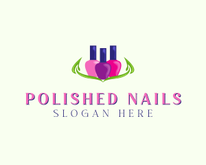 Colorful Nail Polish logo design