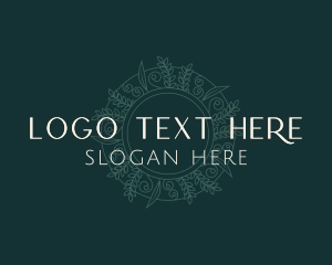 Home Decor - Floral Wreath Wordmark logo design