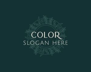 Floral Wreath Wordmark Logo