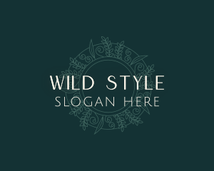 Floral Wreath Wordmark logo design