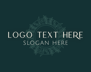 Floral Wreath Wordmark Logo