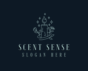 Floral Scented Candle logo design