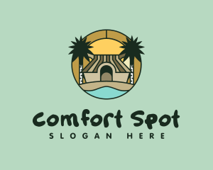 Tropical Hut Resort logo design