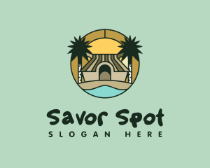 Tropical Hut Resort logo design