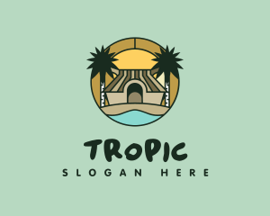 Tropical Hut Resort logo design