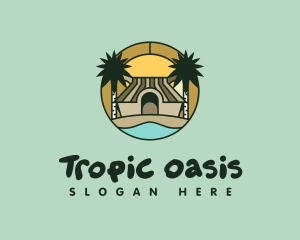 Tropical Hut Resort logo design