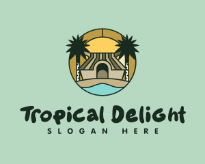 Tropical Hut Resort logo design