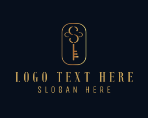 Lock - Elegant Letter S Key logo design