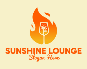 Sunset Grill Resort logo design