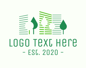 City - Green Eco City Park logo design