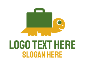 Suitcase - Briefcase Luggage Bag Turtle logo design