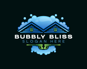 Power Wash Bubble Cleaner logo design