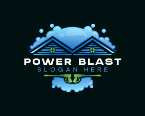 Power Wash Bubble Cleaner logo design