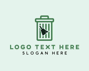 Recycling Bin - Trash Disposal Sanitation logo design