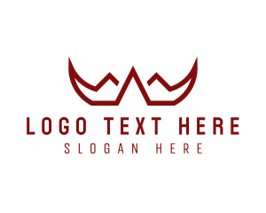 Red Horns Letter A  Logo