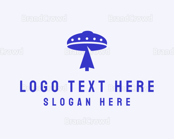 Blue Arrow Spaceship Logo