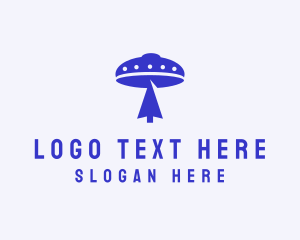 Website - Blue Arrow Spaceship logo design