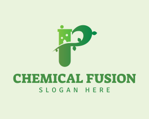 Chemistry - Natural Chemistry Letter P logo design