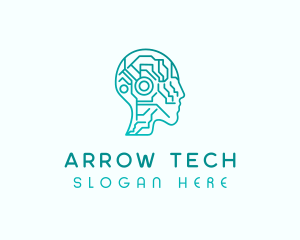 AI Tech Humanoid Machine logo design