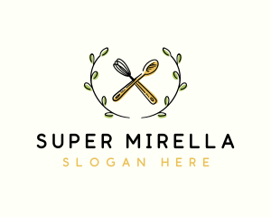 Whisk Spoon Cooking Logo