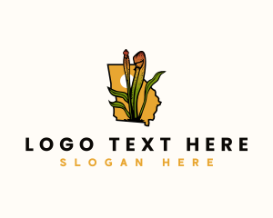 Cherokee Rose - Swamp Plant Georgia logo design