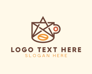 Linear - Star Coffee Bean logo design