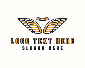 Religion - Holy Wing Halo logo design