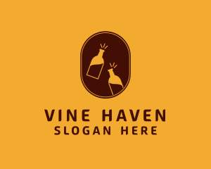 Classy Bottle Winery logo design