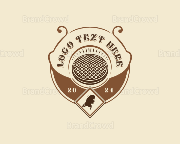 Netherlands Waffle Pastry Logo