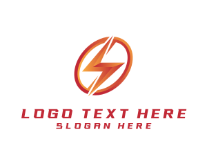 Thunder - Lightning  Power Contractor logo design