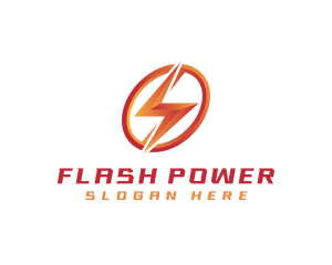 Lightning  Power Contractor logo design