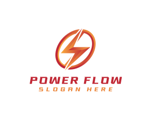 Lightning  Power Contractor logo design