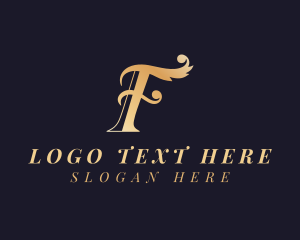 Letter F - Fancy Stylist Salon logo design