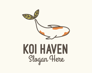 Koi - Koi Fish Leaf logo design