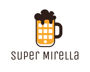 Communication - Beer Mug Phone logo design