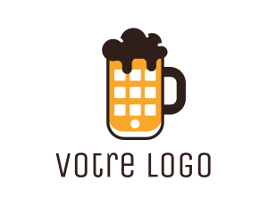 Smartphone - Beer Mug Phone logo design
