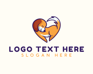 Pup - Dog Heart Veterinarian logo design