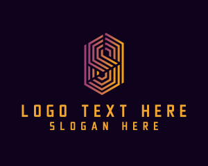 Telecom - Geometric Business Letter S logo design