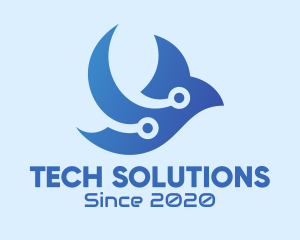 Tech - Flying Tech Bird logo design