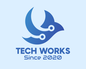 Flying Tech Bird logo design