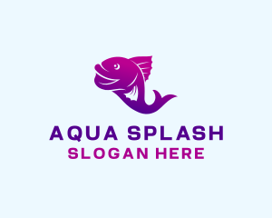 Swim - Marine Fish Swimming logo design